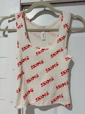 NWOT Skims print cotton ribbed tank